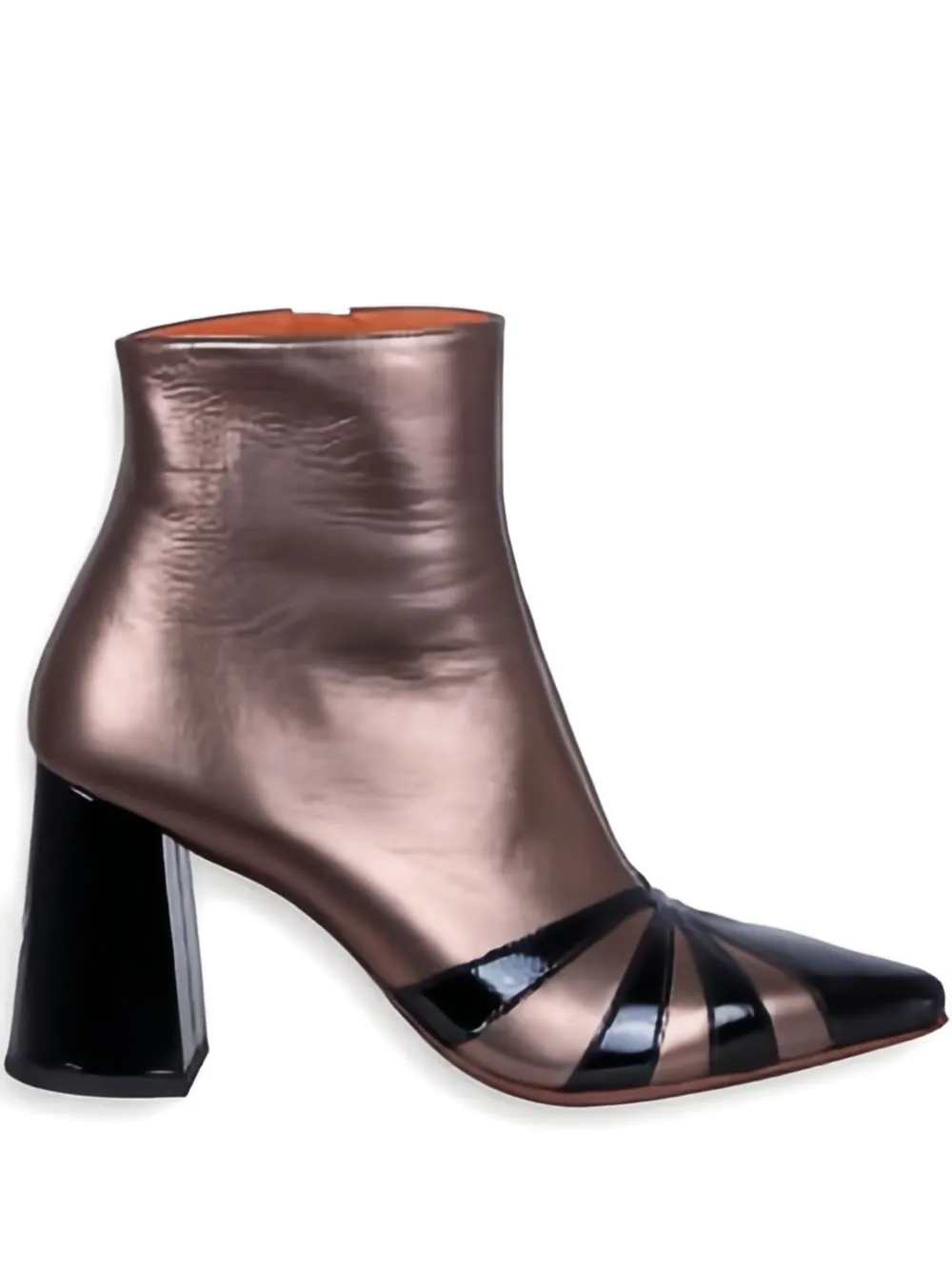 Chie Mihara Ludrik Pointed Block-heel Boots In Metallic