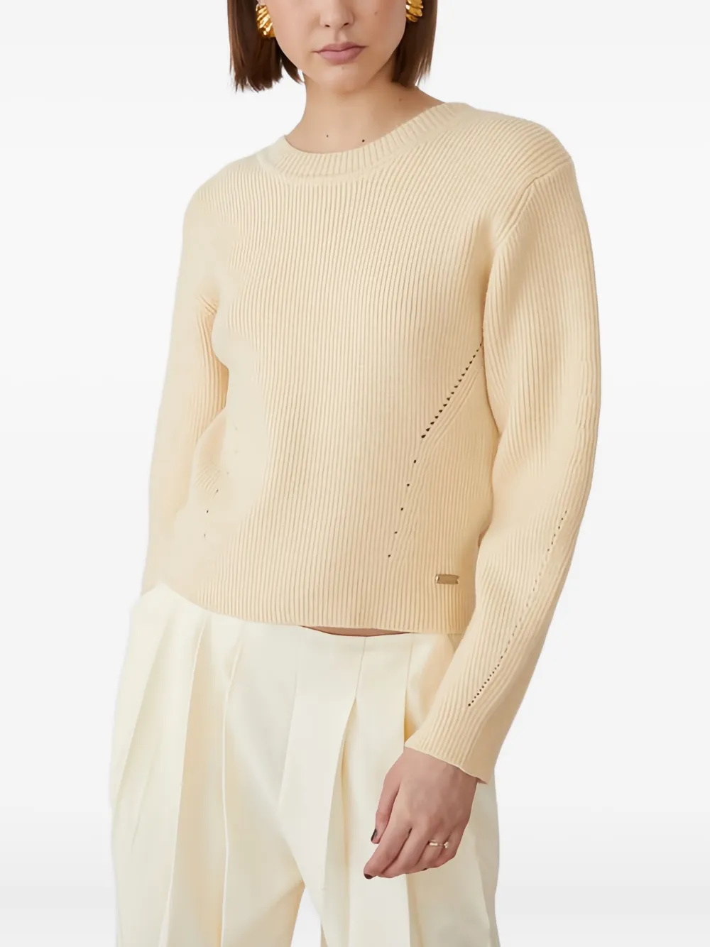 Jovonna Macrame tie sweater | Neutrals | Image 1