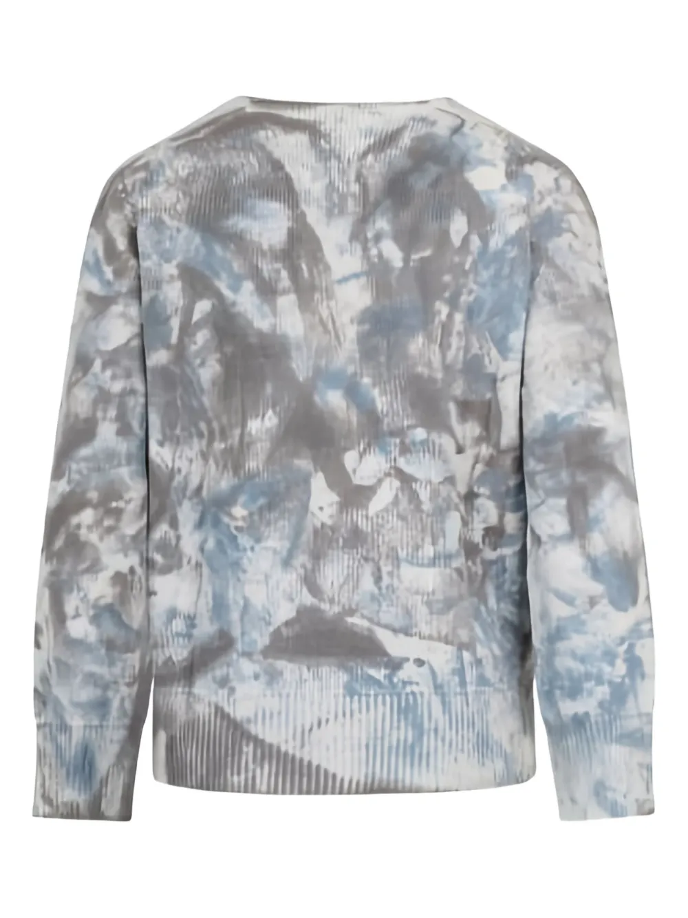 Ploumanac'h Tie-dye Pocket Cardigan In Gray