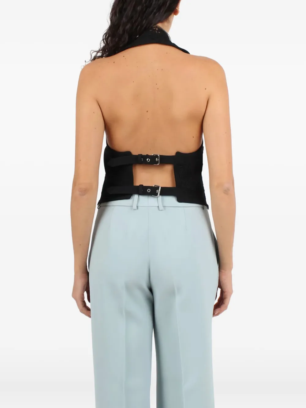 Ermanno Scervino Back-buckle Waistcoat In Multi