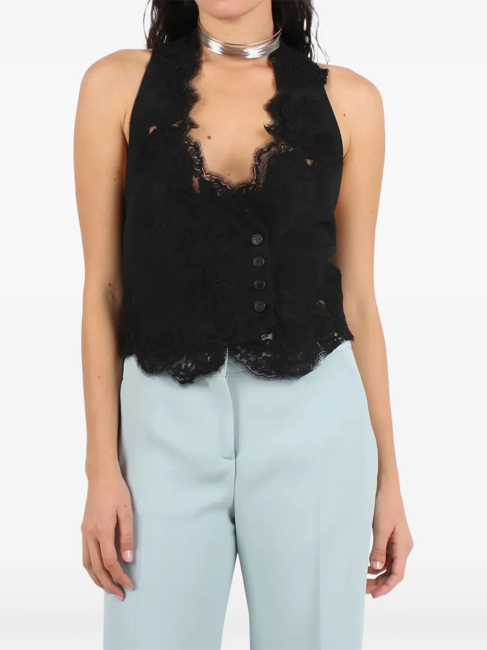 Ermanno Scervino back-buckle top | Black | Image 1