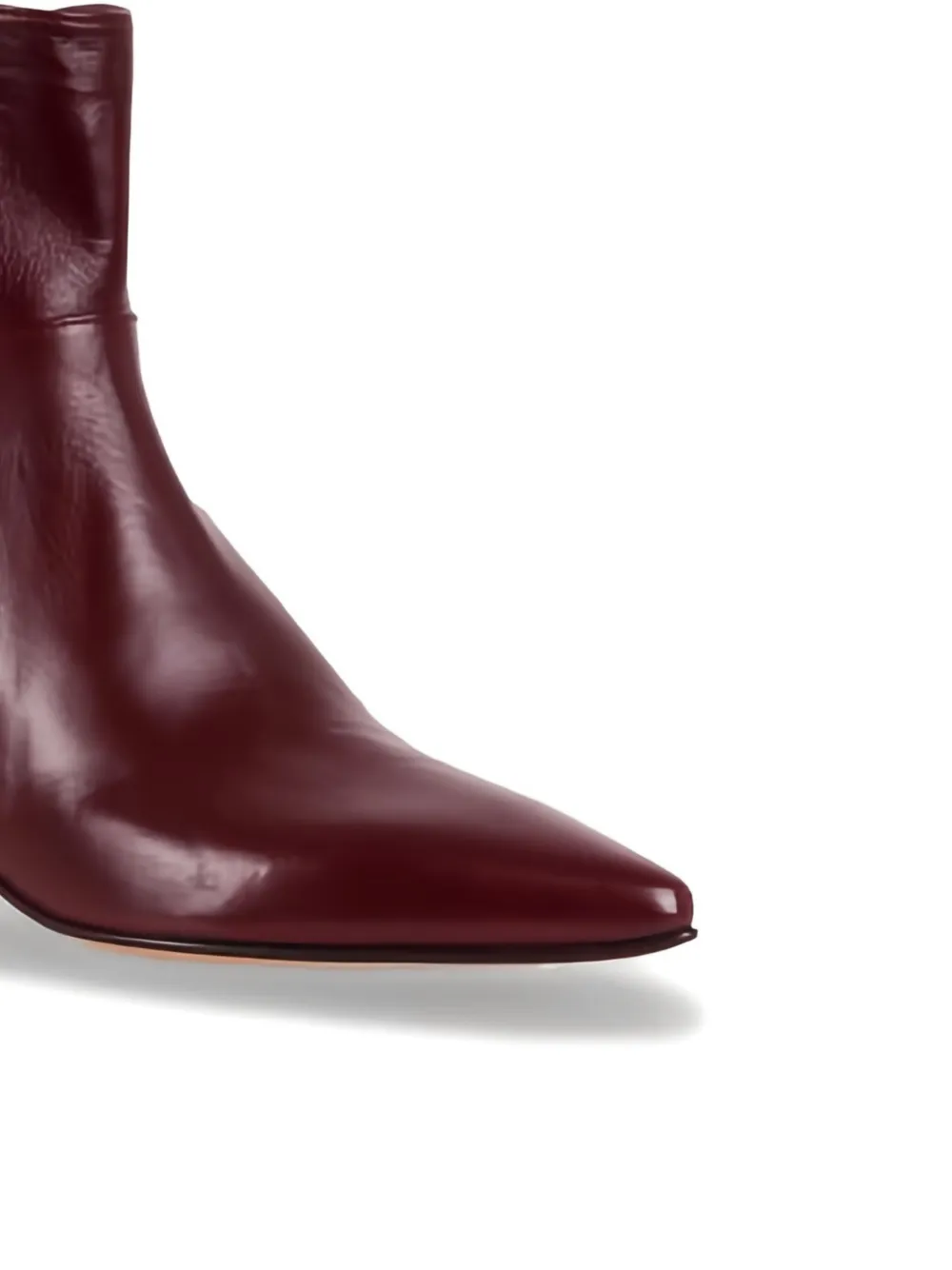Pomme D'or Pointed-toe Zip Boots In Burgundy