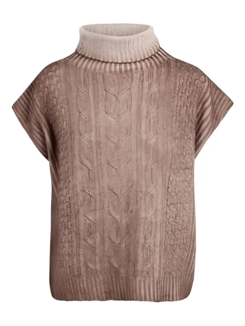 PLOUMANACH cap-sleeve turtleneck sweater