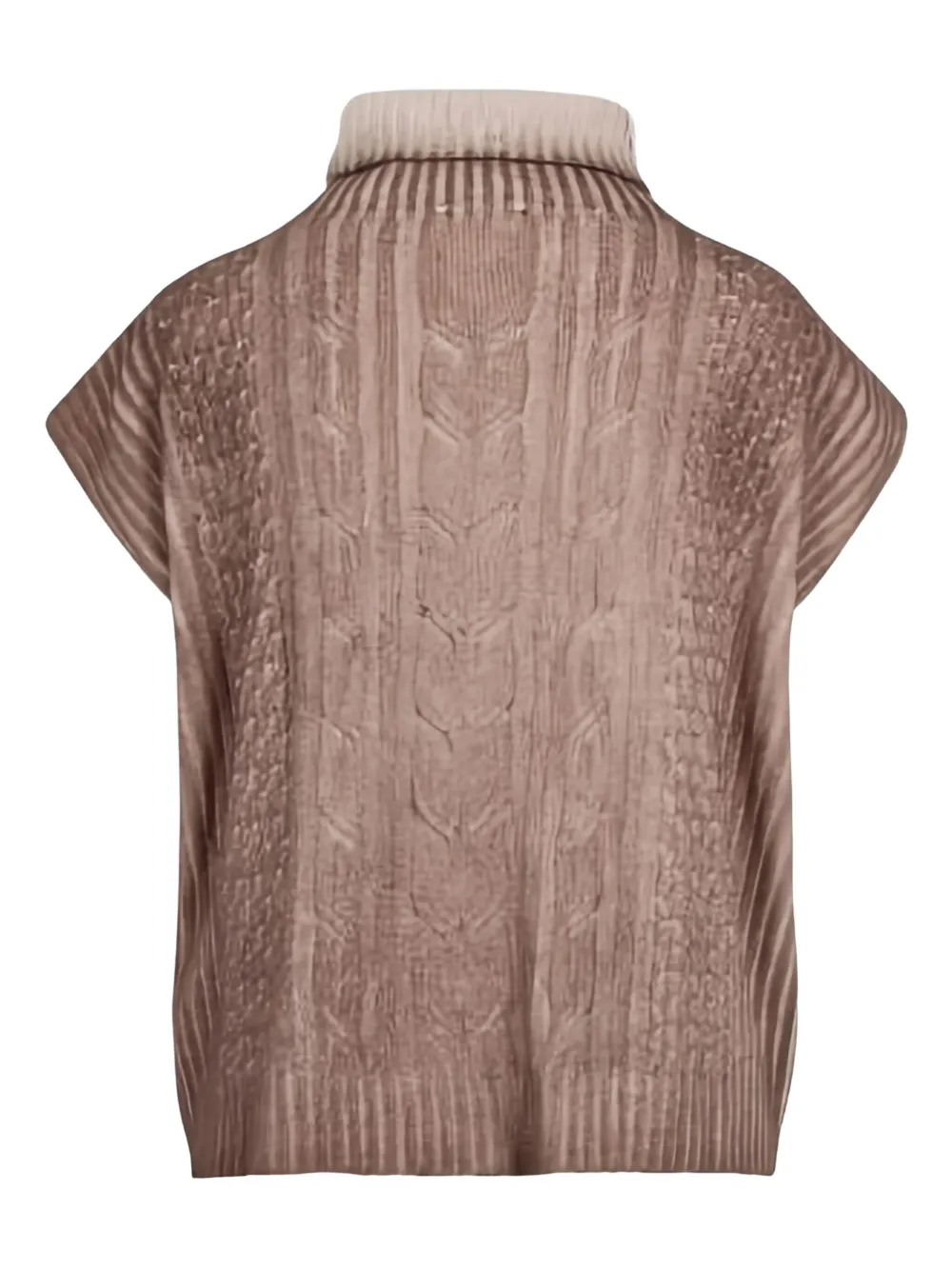 Ploumanac'h Cap-sleeve Turtleneck Sweater In Brown