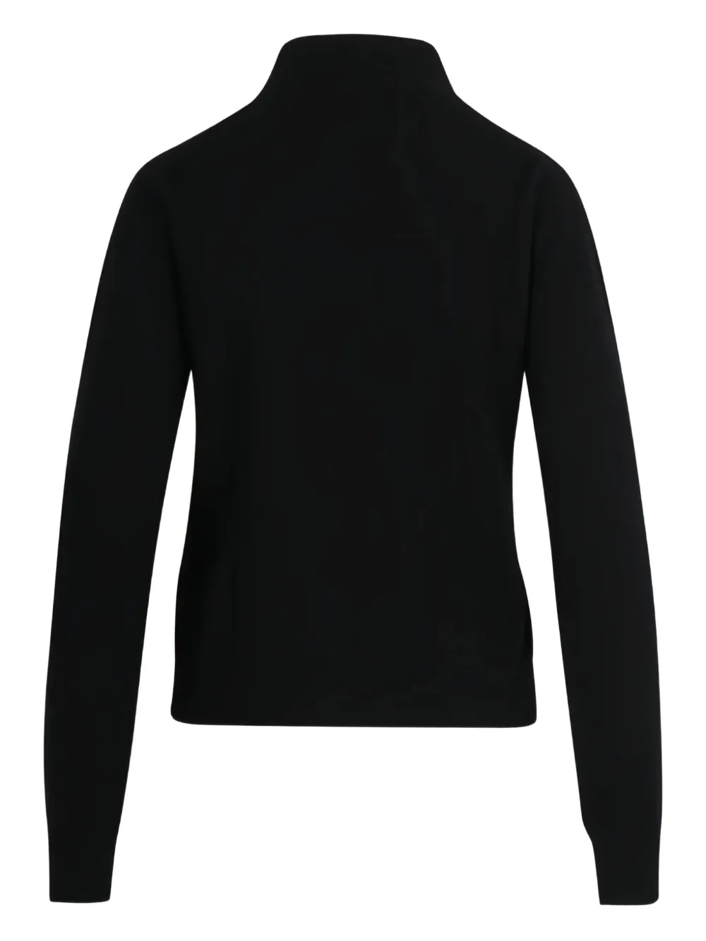 Nº21 buttoned long-sleevepolo top - Zwart