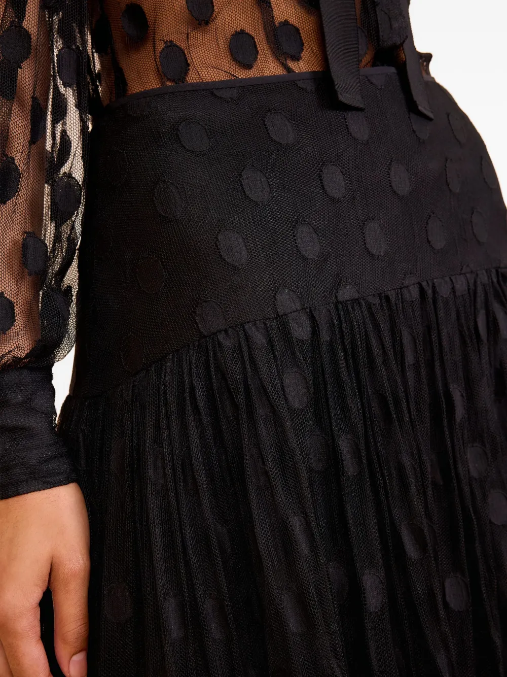 Ulla Johnson Vera Lace Ruffled Maxi Skirt In Black