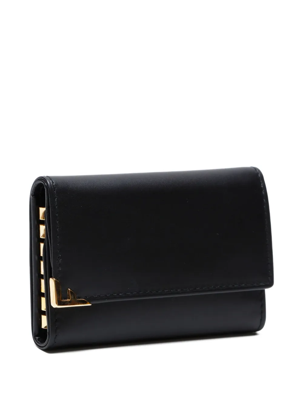 Pre-owned Ferragamo 2000-2020s Leather Key Case In Black