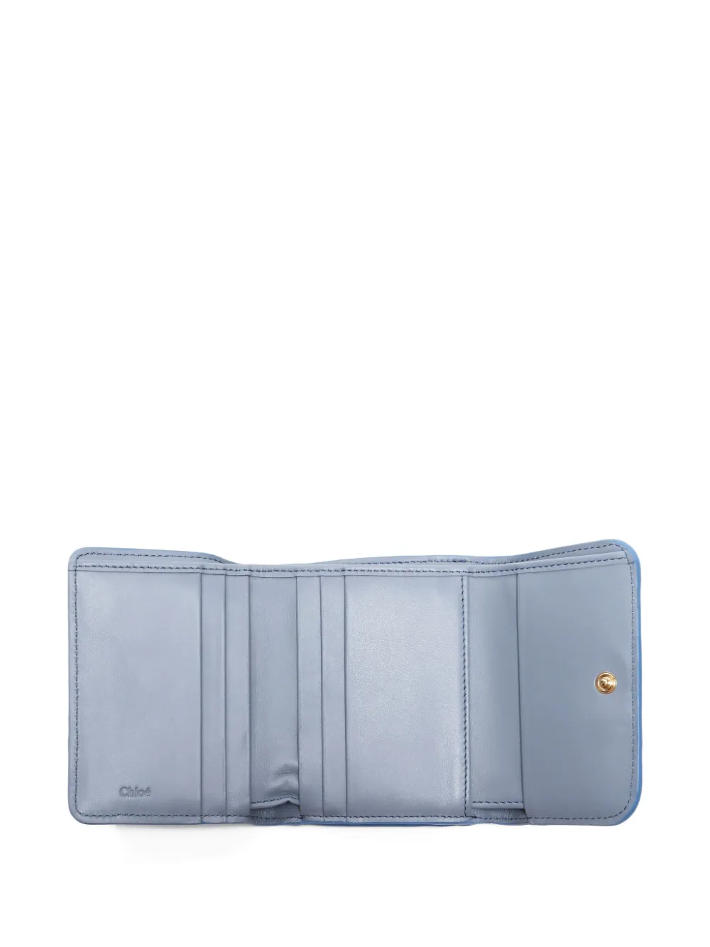 Pre-owned Chloé 2023 Sense Logo Wallet In Blue