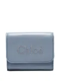 Chloé Pre-Owned 2023 Sense logo wallet - Blue