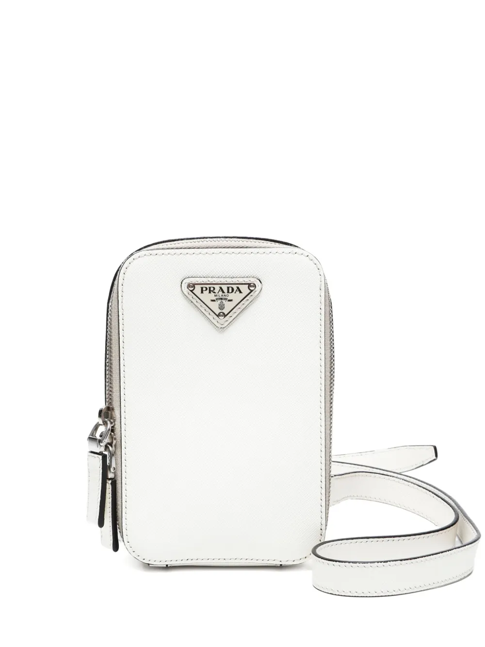 Prada Pre-Owned 2000-2020s Saffiano zip mini bag | White | Image 1