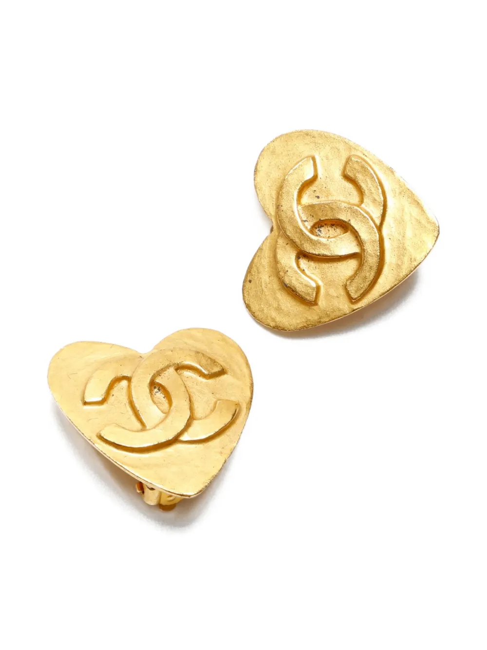 CHANEL Pre-Owned 1995s CC Mark Heart earrings | Image 2