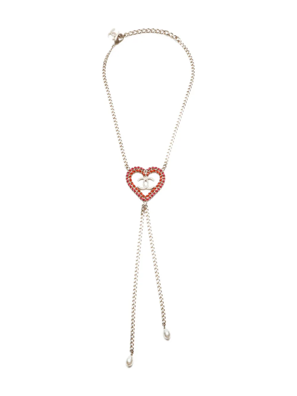 CHANEL Pre-Owned 2018 CC heart necklace | Gold | Image 1