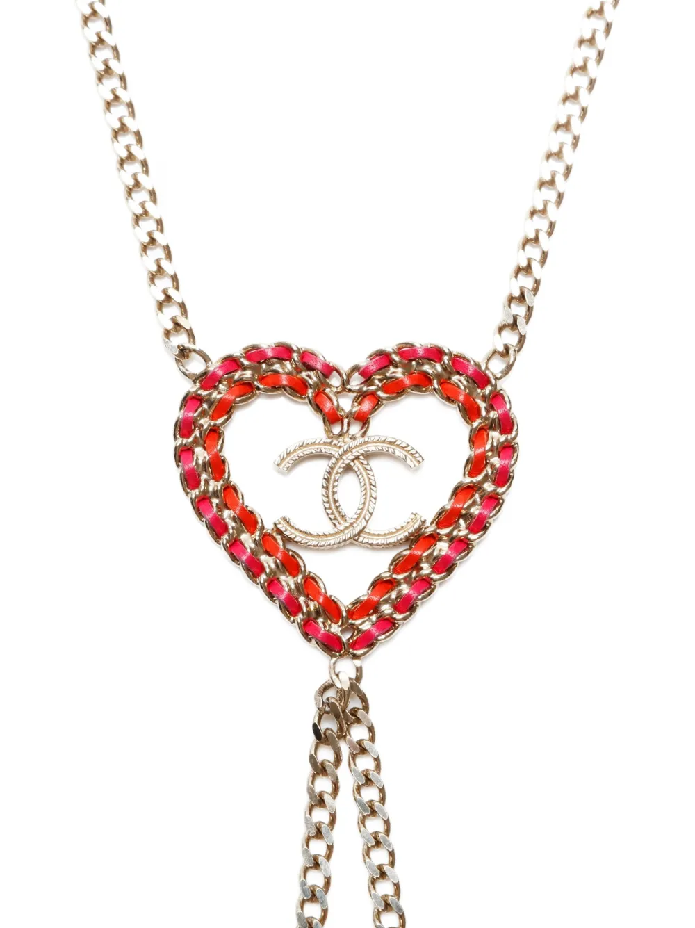 CHANEL Pre-Owned 2018 CC heart necklace | Image 2