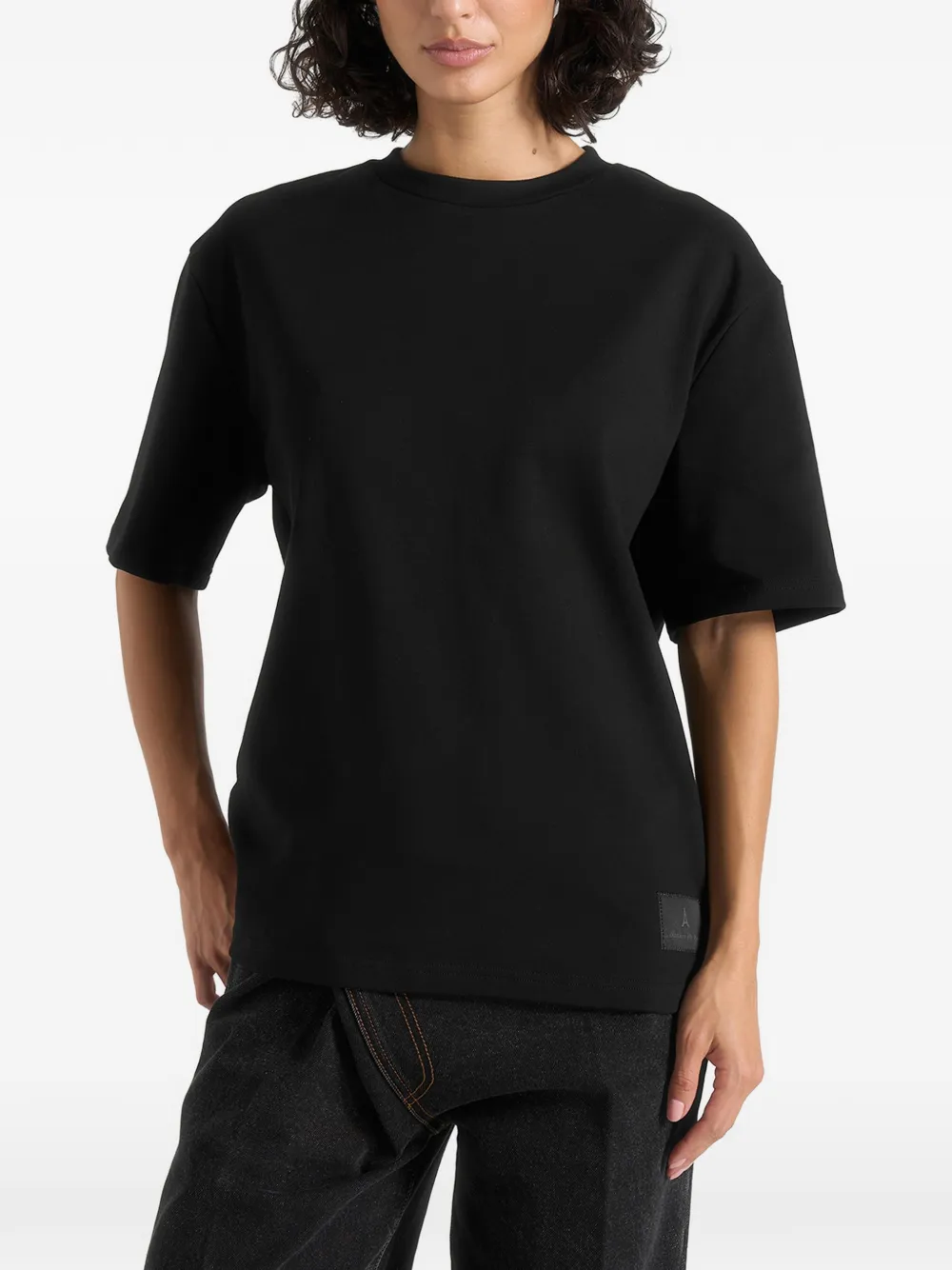 Manière De Voir TS007 relaxed-fit katoenen T-shirt Zwart