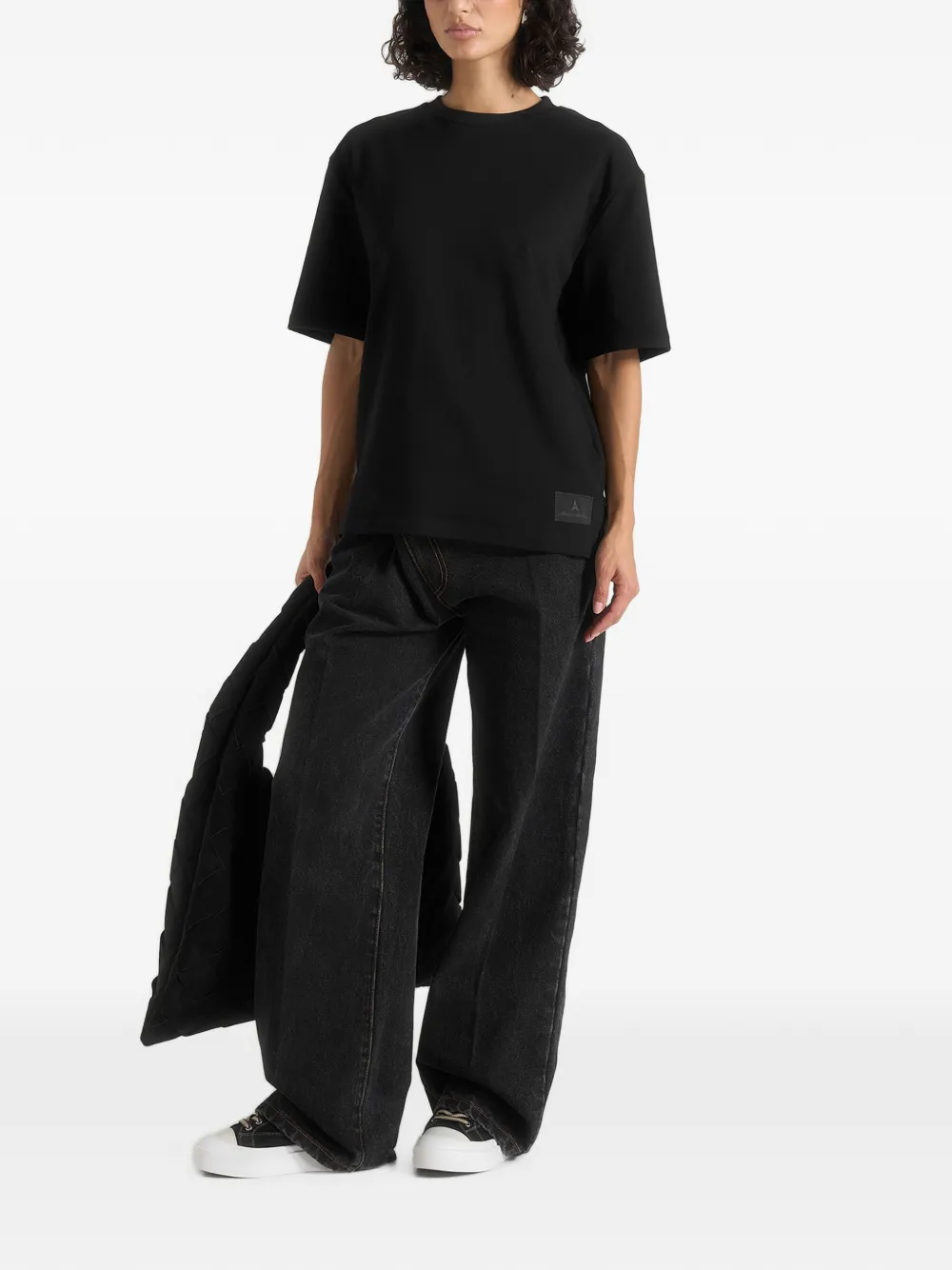 Manière De Voir TS007 relaxed-fit katoenen T-shirt Zwart