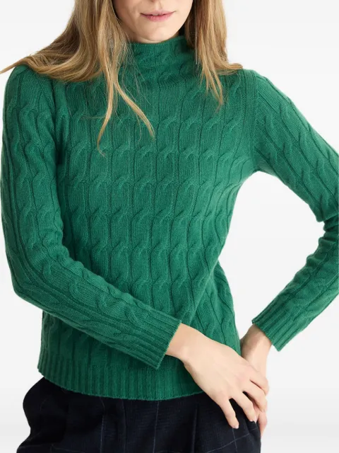 BIANCALANCIA cable-knit mock-neck sweater