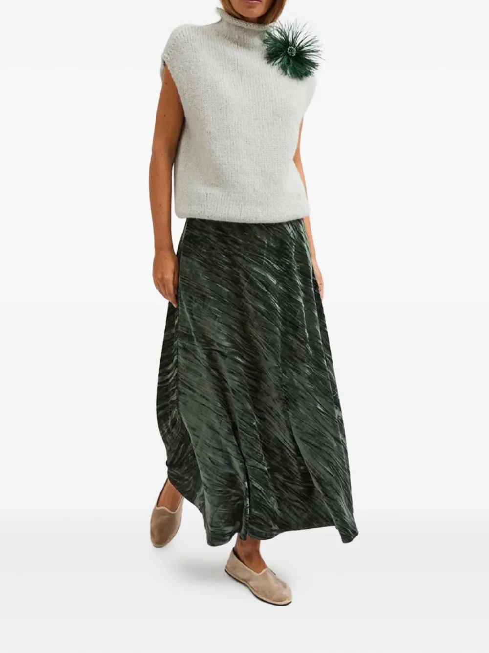 BIANCALANCIA textured midi skirt | A-Line Skirts | Image 2