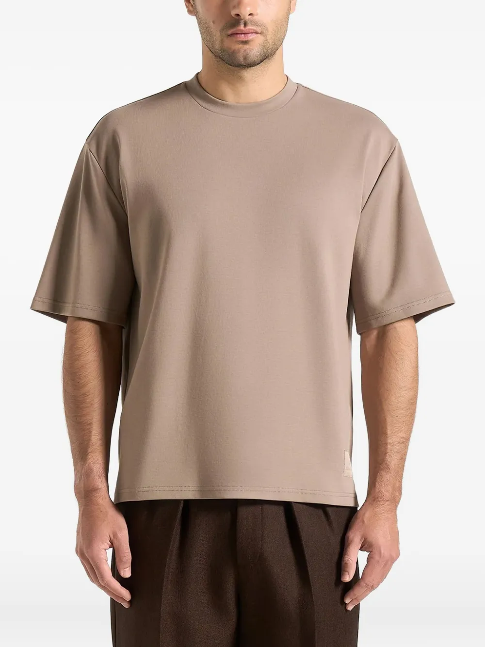 Manière De Voir Paul crew-neck T-shirt | Brown | Image 1