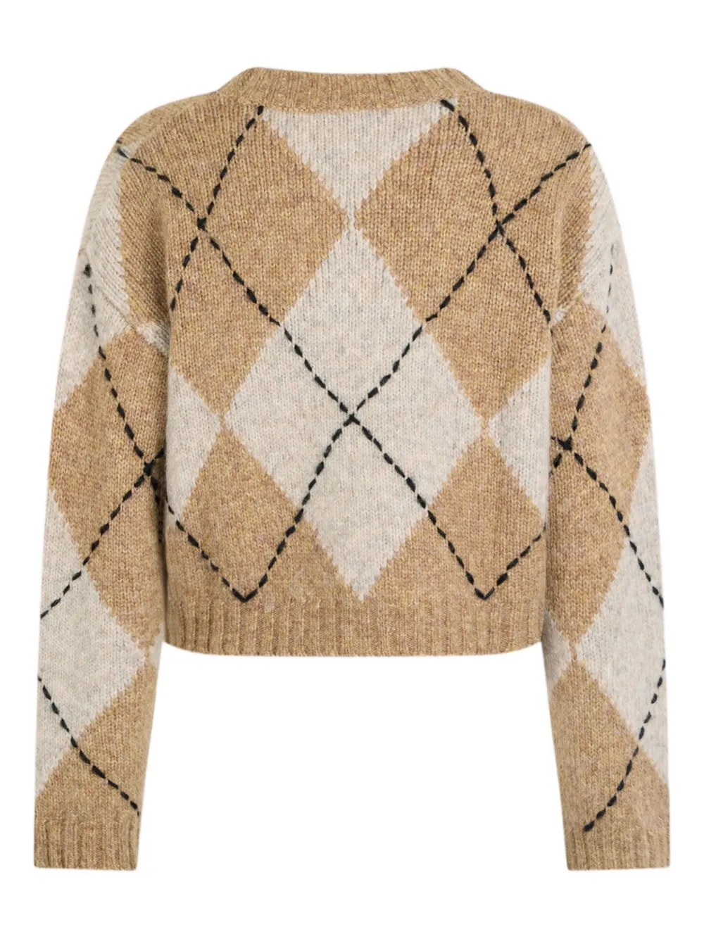Ballantyne Argyle Sweater In Brown