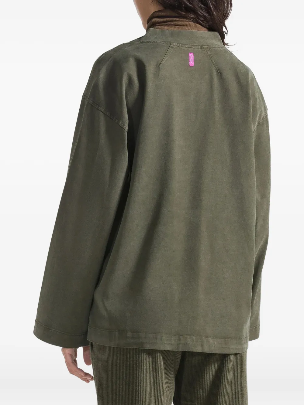 Deha Tie-waist Patch-pocket Jacket In Green