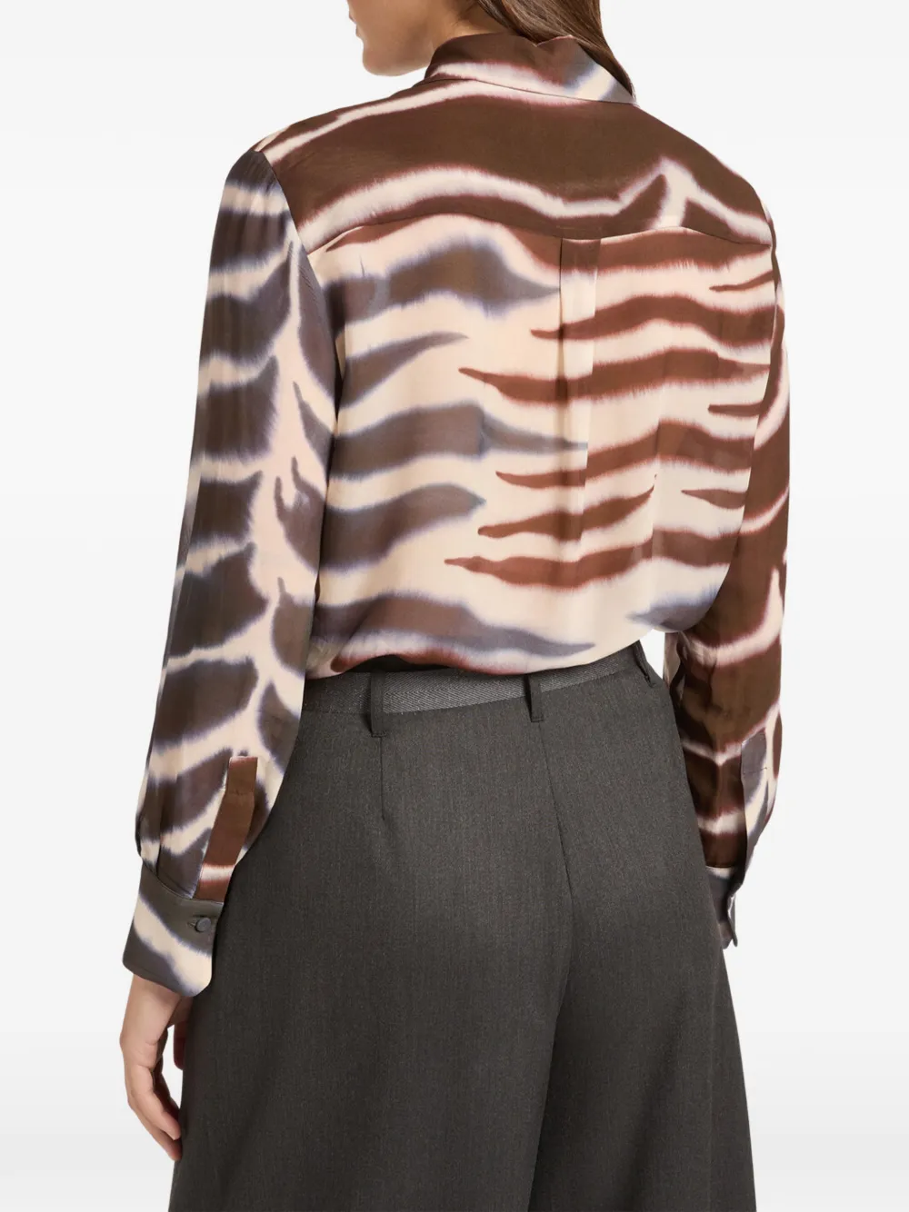  Elena Miro` Animal Print Shirt - Brown 
