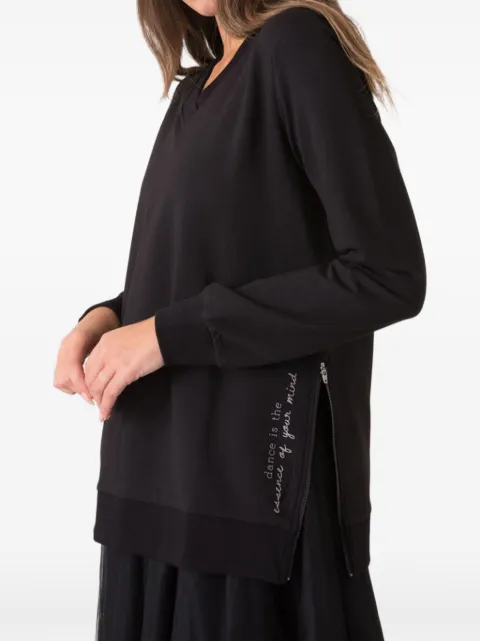 DIMENSIONE DANZA side-zip sweatshirt