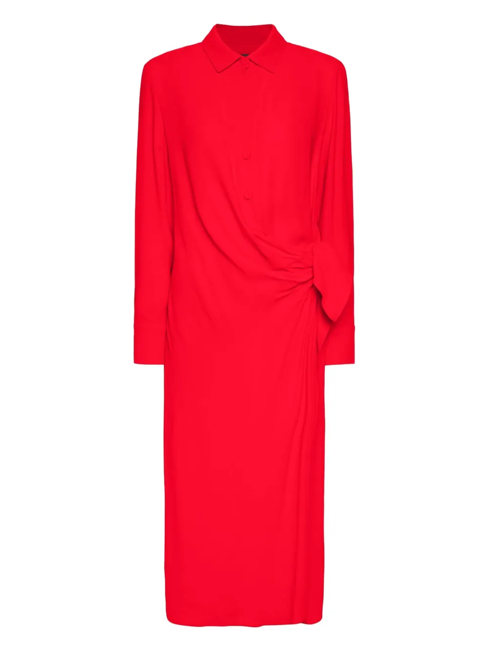 ELENA MIRO` buttoned wrap-effect dress | rouge | Image 1