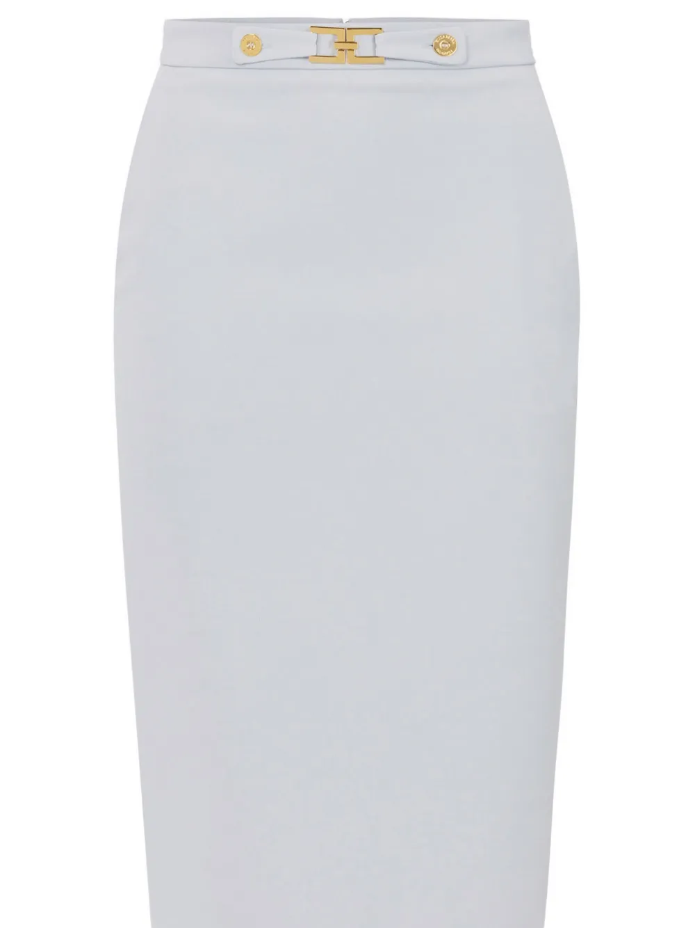 Elisabetta Franchi High-waisted Skirt Button Gold Hardware In Blue