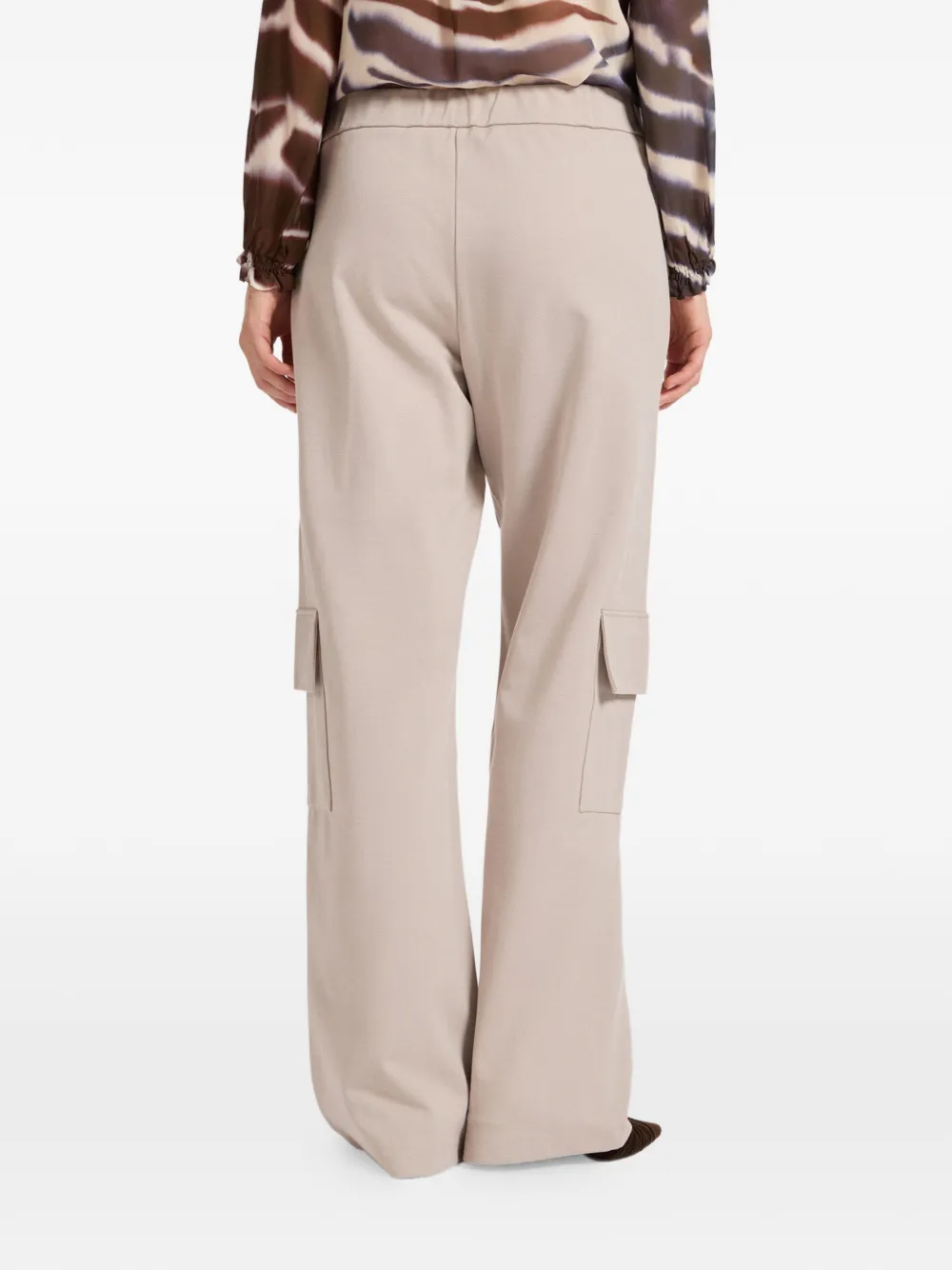  Elena Miro` Drawstring Pocket Trousers - Neutrals 