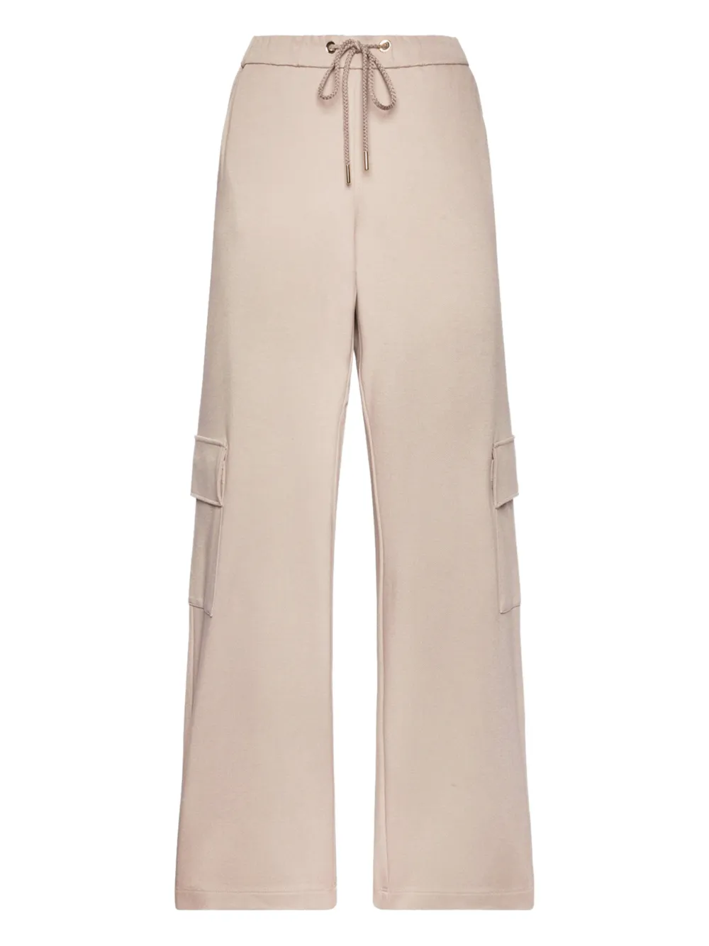 ELENA MIRO` drawstring pocket trousers - Toni neutri