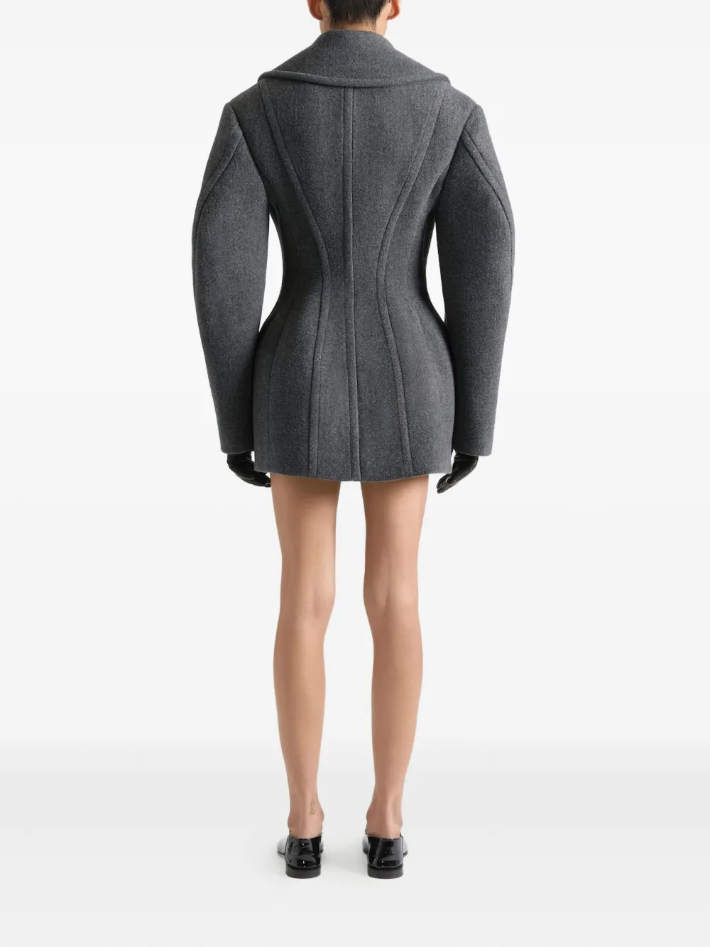 Givenchy Cocoon sailorjas met dubbele rij knopen Grijs