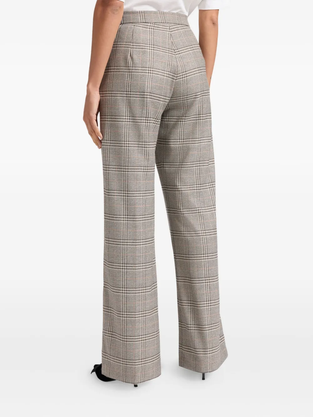 Elena Miro' Check-pattern Trousers In Neutral