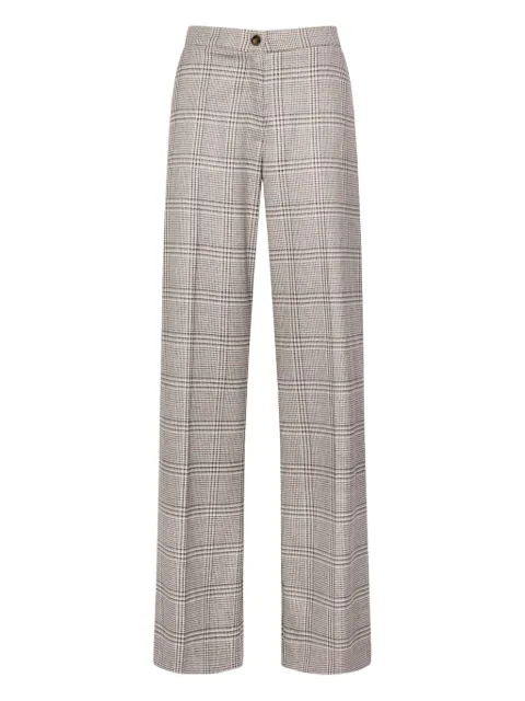 ELENA MIRO` check-pattern trousers