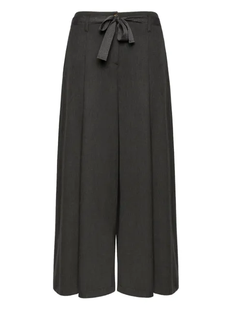 ELENA MIRO` tie-waist pleated shorts