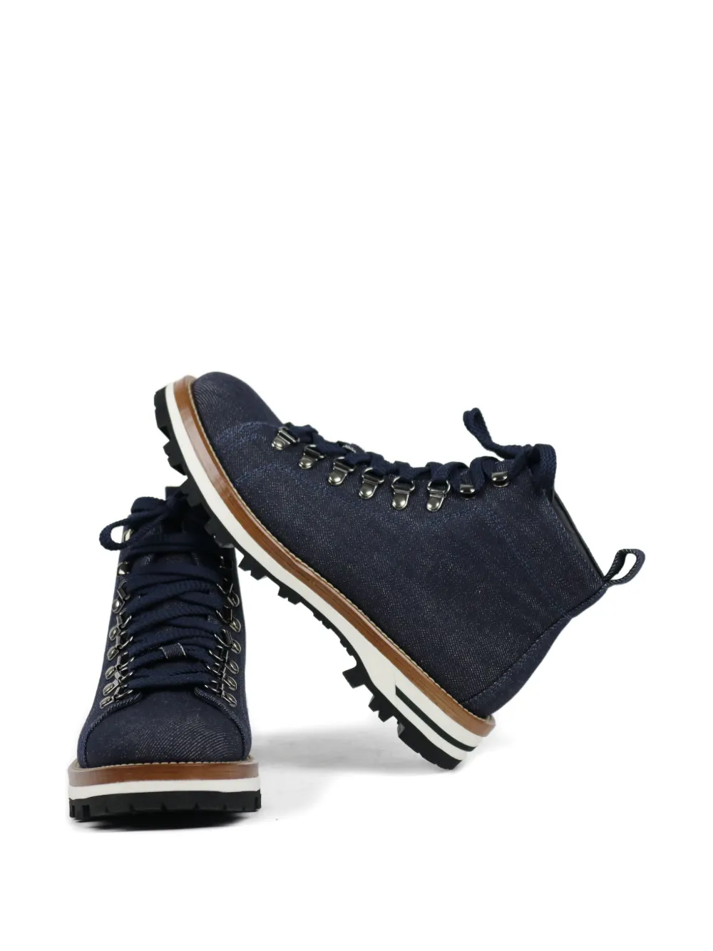 Monpiz Falcade Eyelet Boots In Blue
