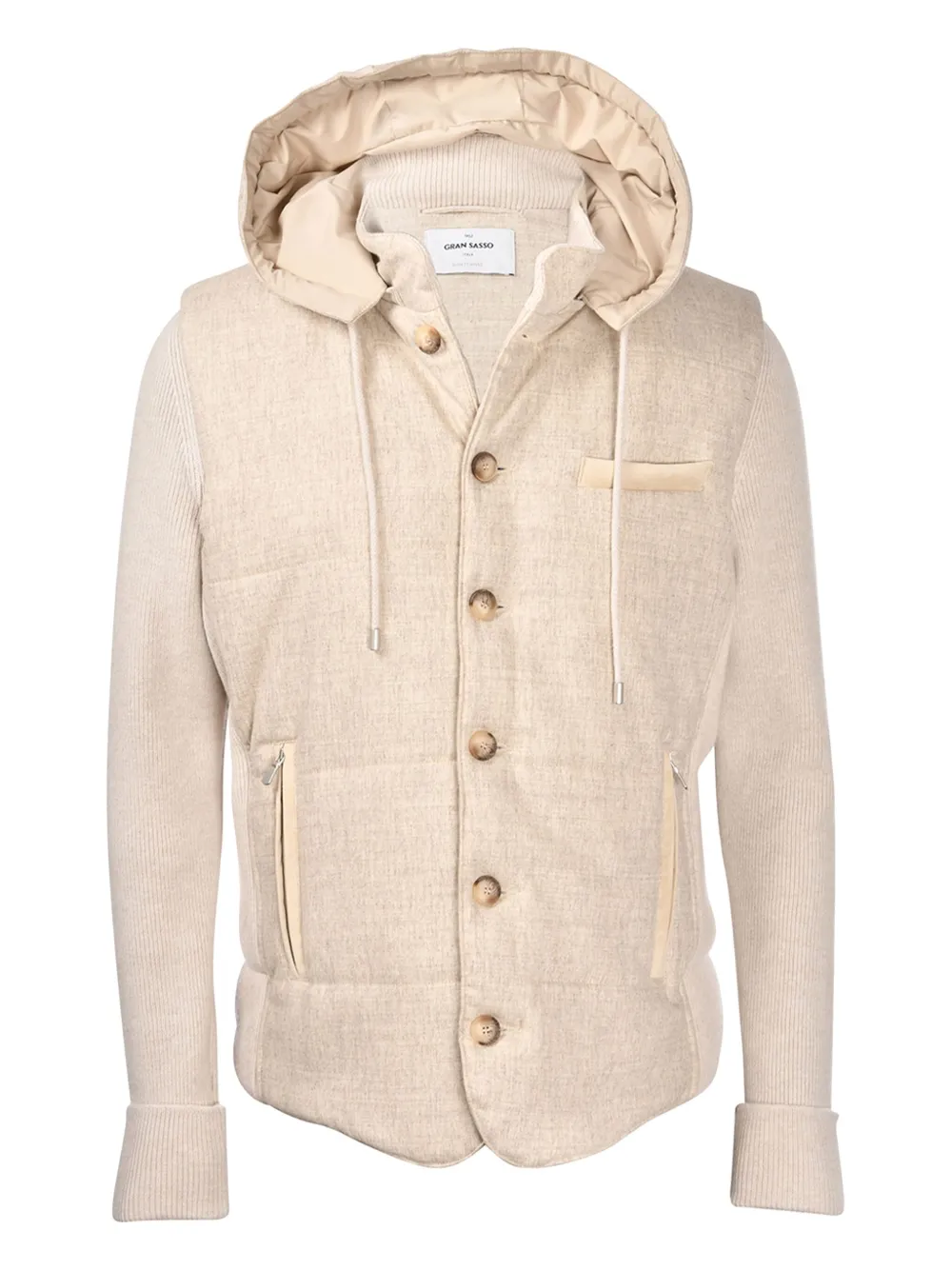Gran Sasso フーデッド パデッドジャケット - ニュートラル Gran Sasso フーデッド パデッドジャケット - ニュートラル