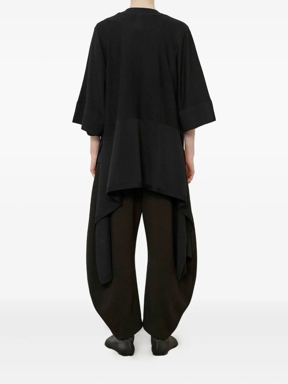 Meimeij Asymmetric Cardigan In Black