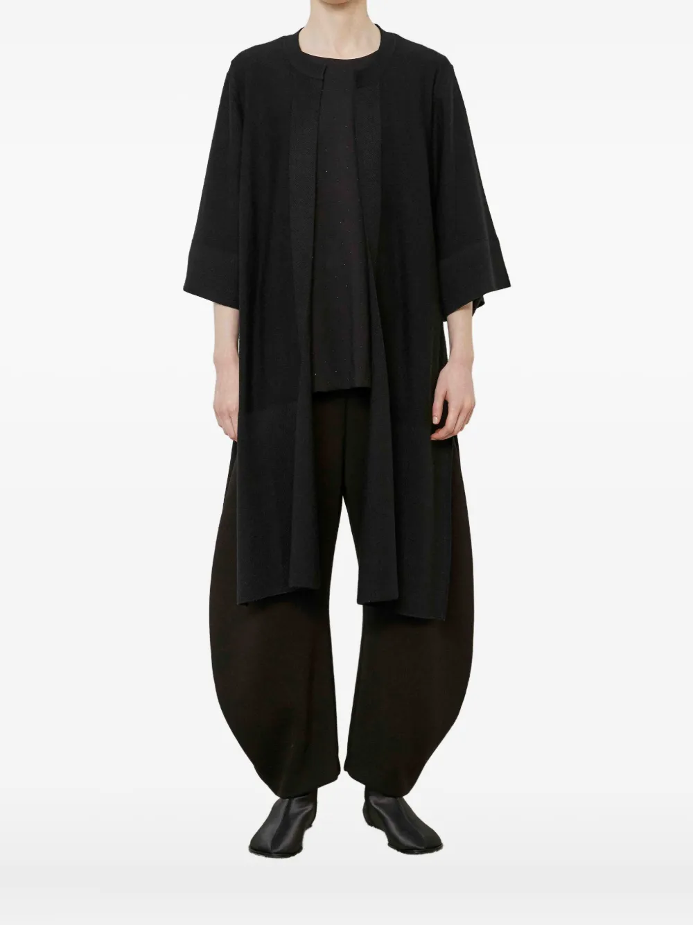 Meimeij Asymmetric Cardigan In Black
