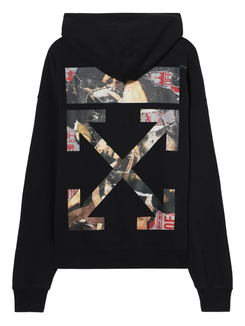 Off-White Hoodie met logoprint Zwart
