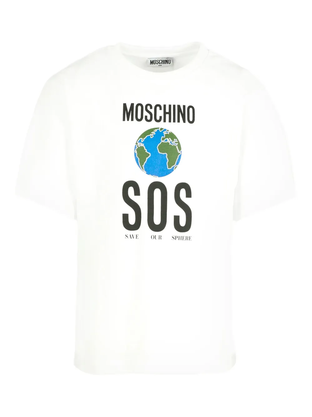 Moschino Kids globe-print short-sleeved T-shirt | White | Image 1
