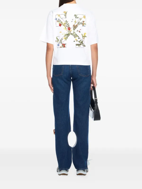 Off-White カットアウト ジーンズ | ブルー | FARFETCH JP