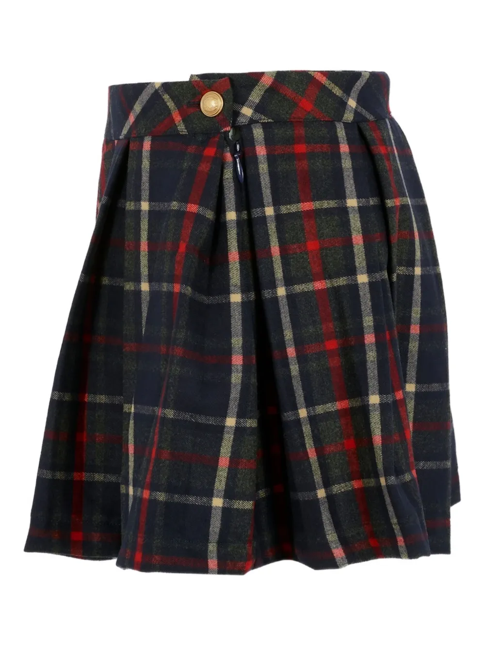 Patachou Geruite geplooide shorts Blauw