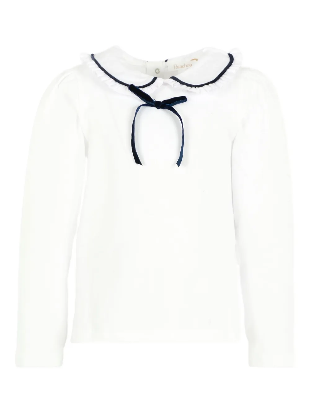 Patachou embellished-collar ribbon-bow blouse | White | Image 1