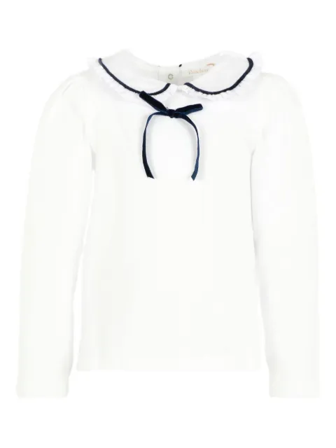Patachou embellished-collar ribbon-bow blouse