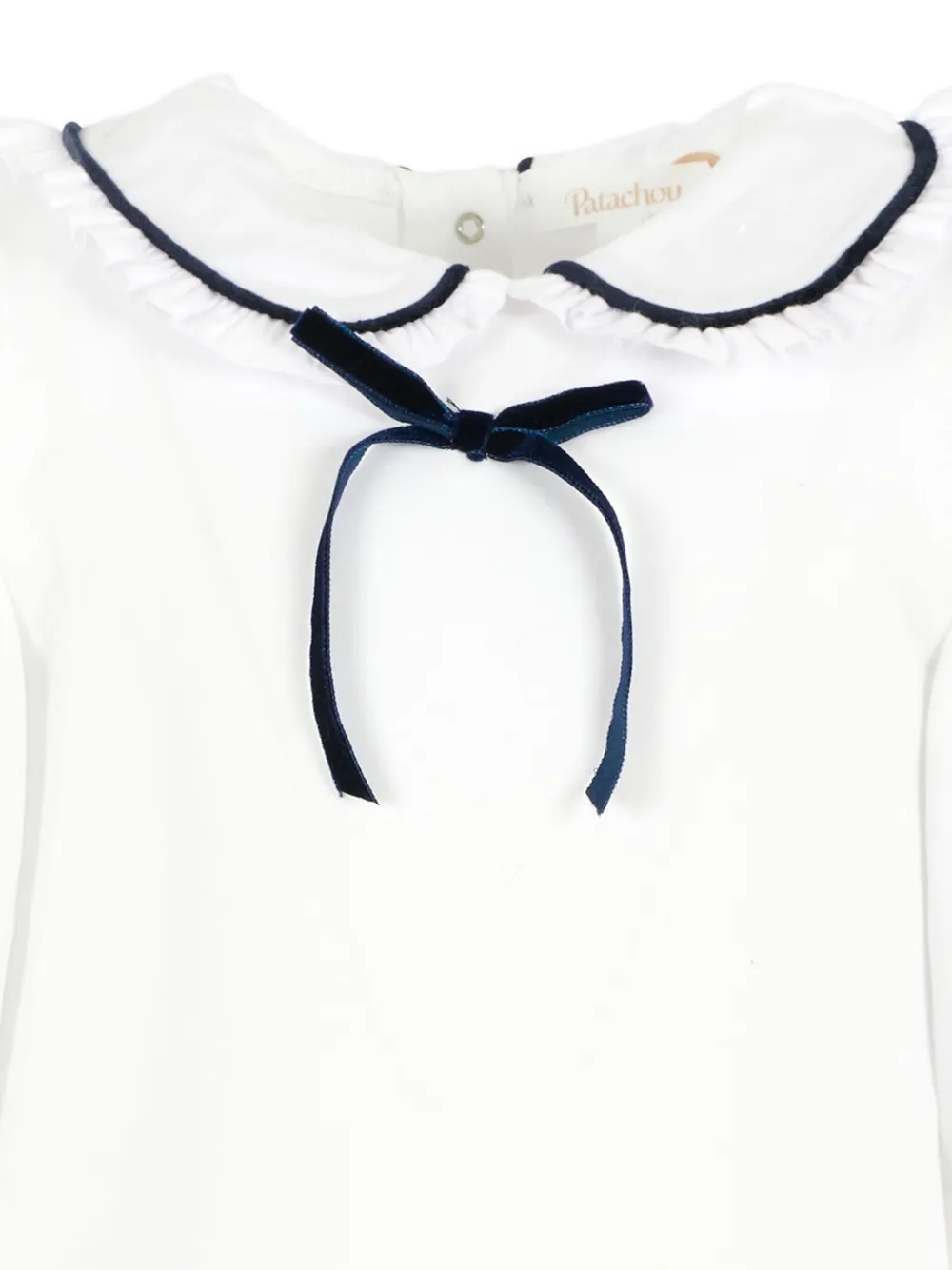 Patachou Shirt met verfraaide kraag en strik Wit