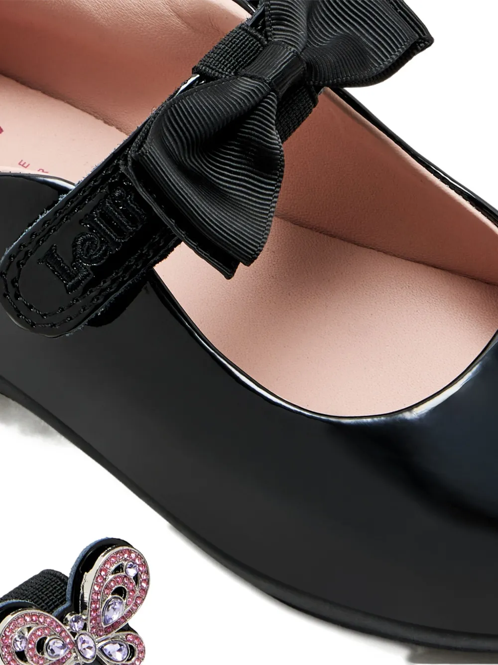 Lelli Kelly butterfly-embellished ballet flats Zwart