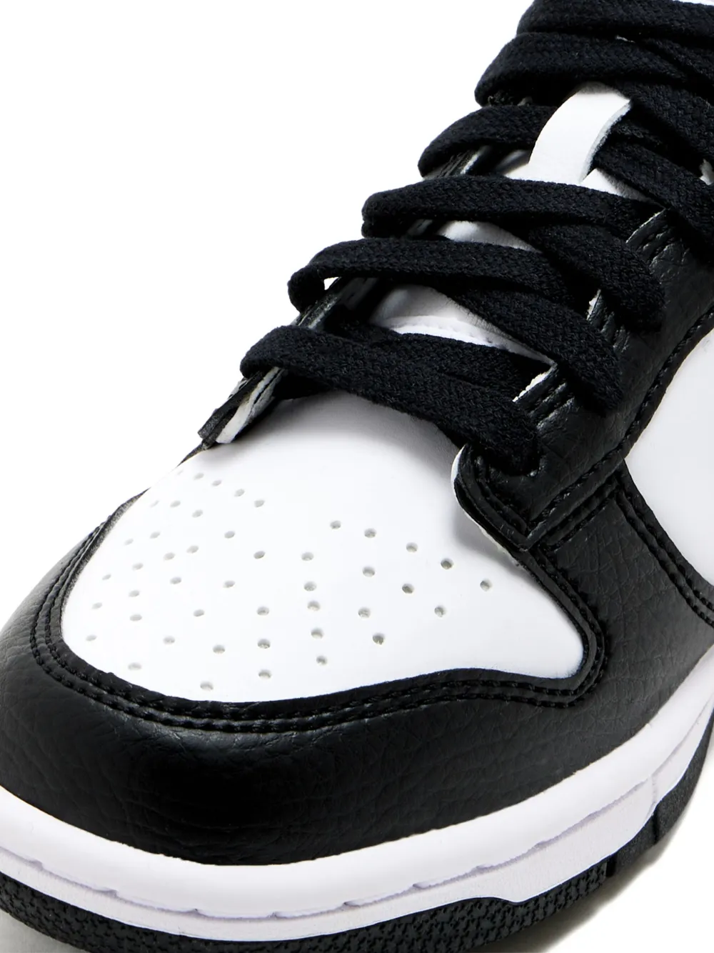 Nike Kids Dunk Low leather sneakers Black