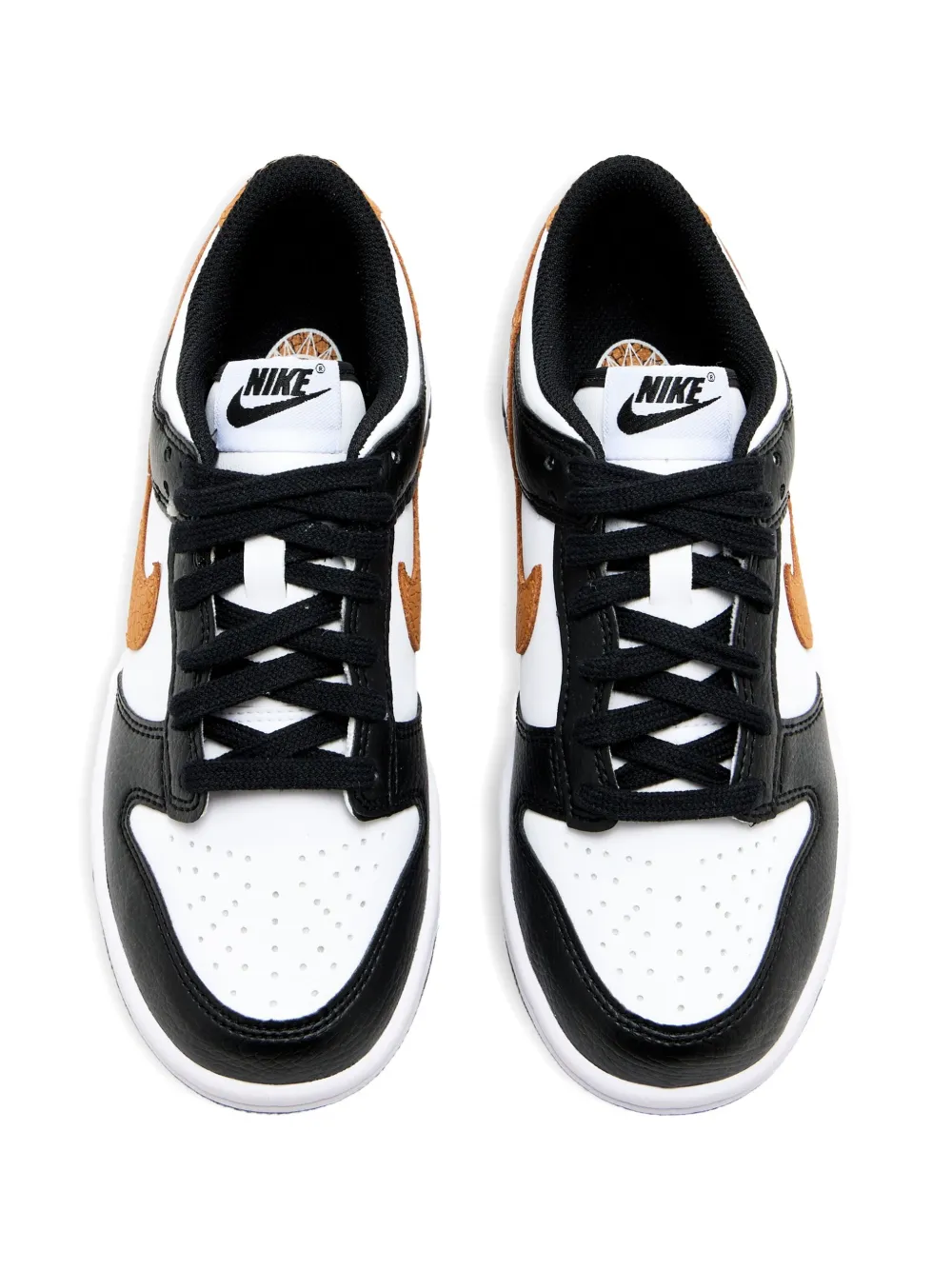 Nike Kids Dunk Low leather sneakers Black