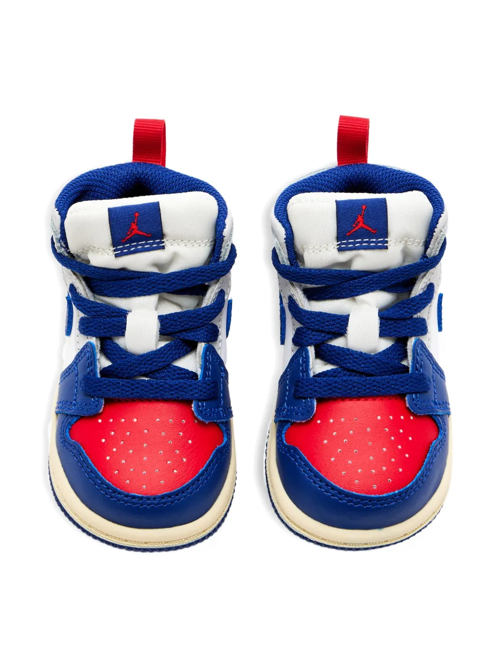 Nike Jordan 1 Mid Perforated-panel Sneakers In Blue