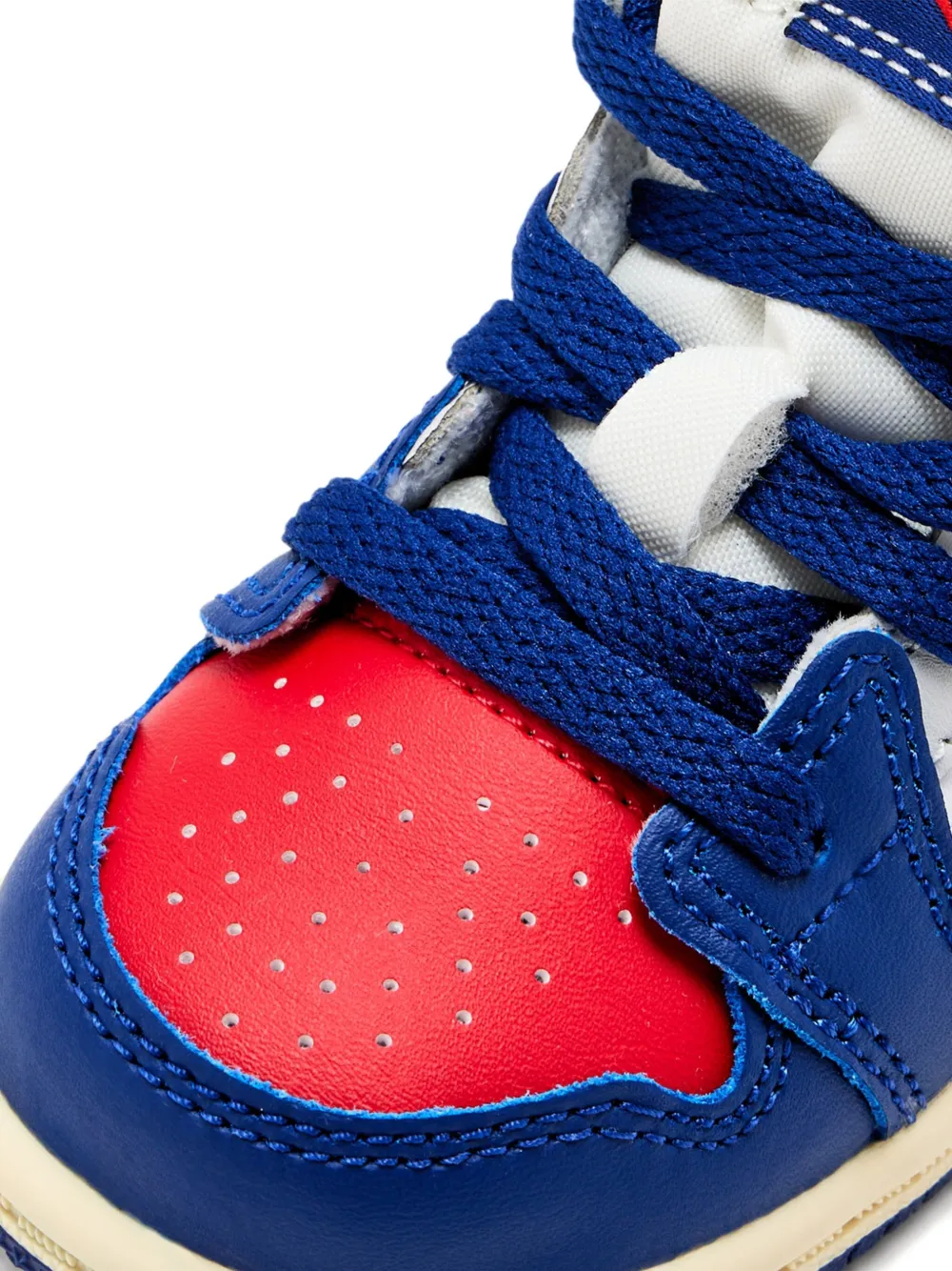 Nike Jordan 1 Mid Perforated-panel Sneakers In Blue
